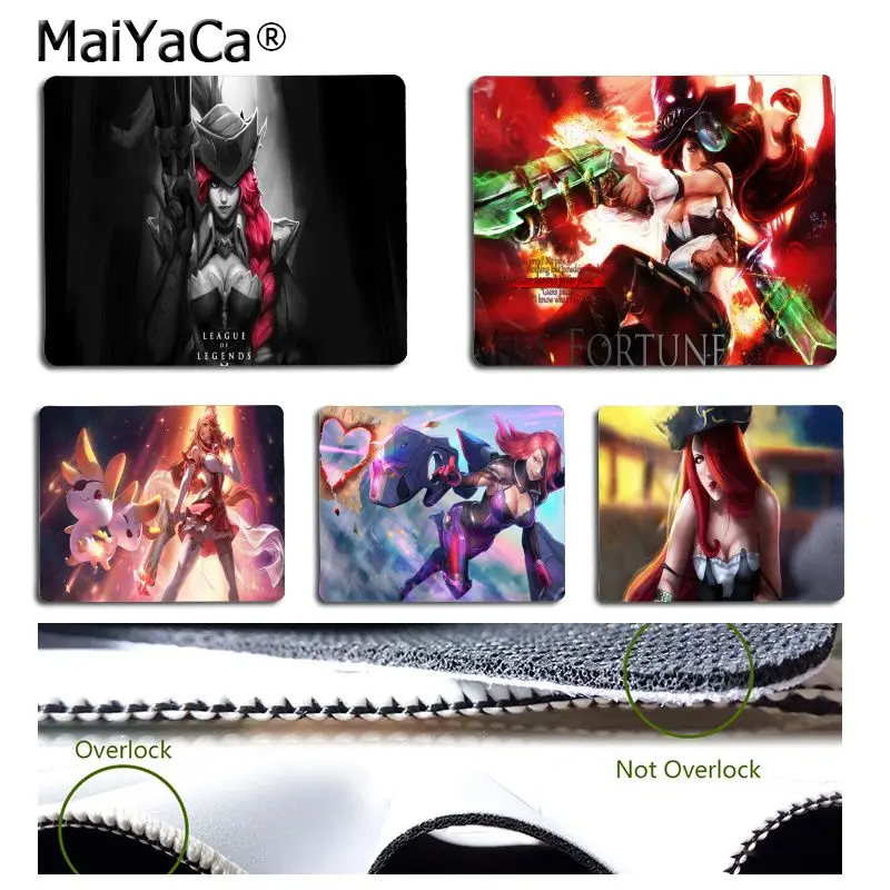 

MaiYaCa High Quality MF miss fortune of LOL Computer Gaming Mouse mats Simple Design Speed Game Mouse Pads