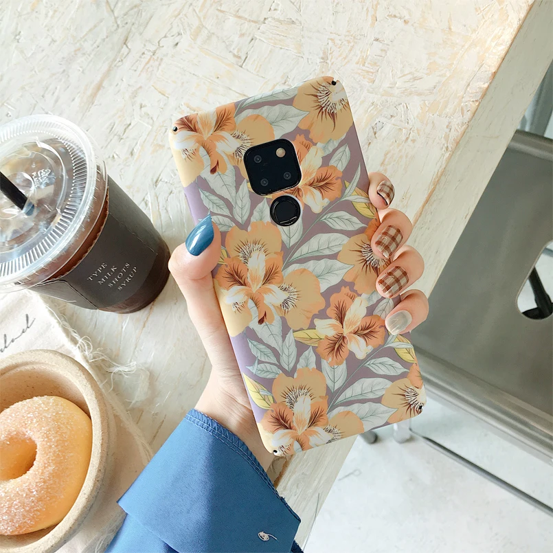 Мягкий ТПУ цветочный чехол для huawei Honor 8X10 mate 20 Pro Чехол силиконовые в форме цветка