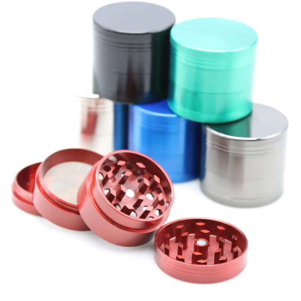 1PC 40mm 4 Layer Metal Mini Herb Grinder Zinc Alloy Chinese Smoking