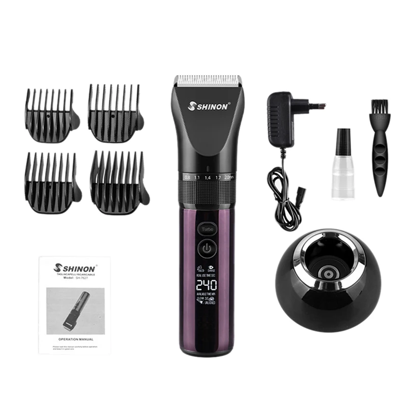 

Shinon Cordless & Rechargeable Hair Trimmer Clipper Set Hair Beard Cutting Machine Kit Eu Plug