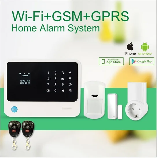 wifi gsm alarm system wireless GSM smart burglar alarm system APP remote control arm disarm smart socket control home compliance wifi gsm alarm system wireless GSM smart burglar alarm system APP remote control arm disarm smart socket control home compliance