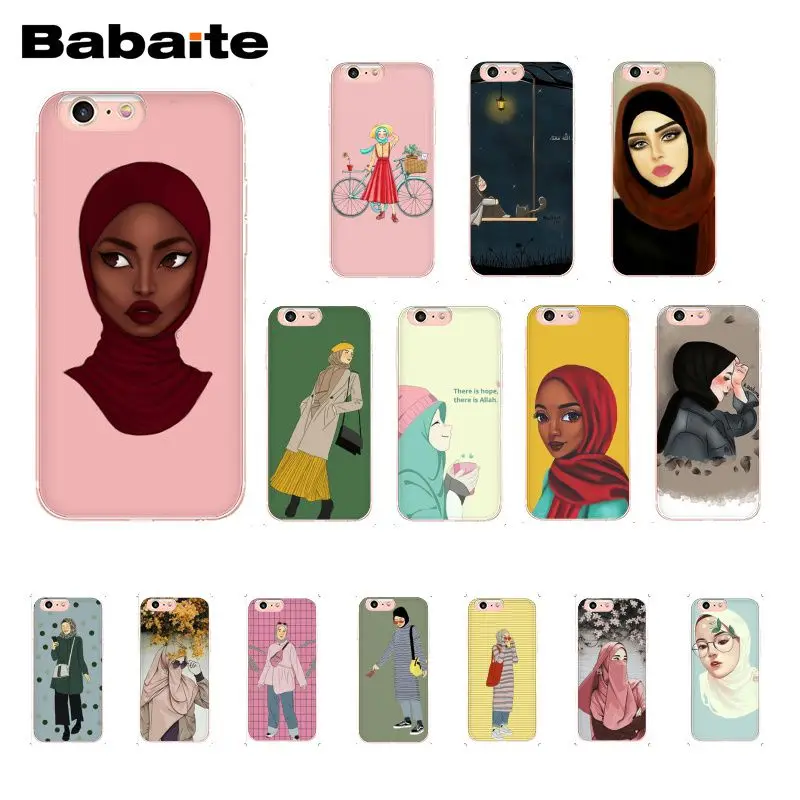 Модный чехол для телефона hijab girl iphone 12 11 Pro Max X XS MAX 6 6s 7 7plus 8 8Plus 5 5S SE XR|Бамперы| |