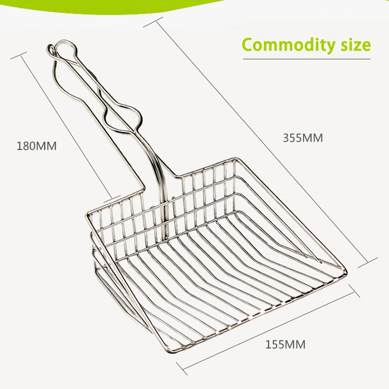 

Pet Dog Cat Metal plating large size cat shovel with clean brush, random color pet cleaning tool