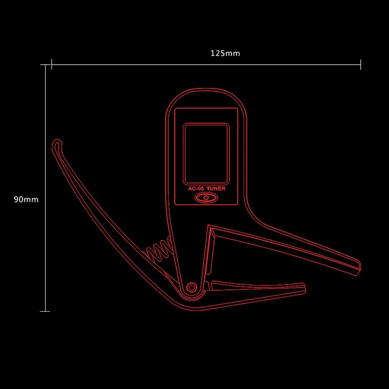 Арома алюминиевый сплав 2 в 1 клип на гитарный тюнер и Капо для гитары бас хроматический многофункциональный универсальный