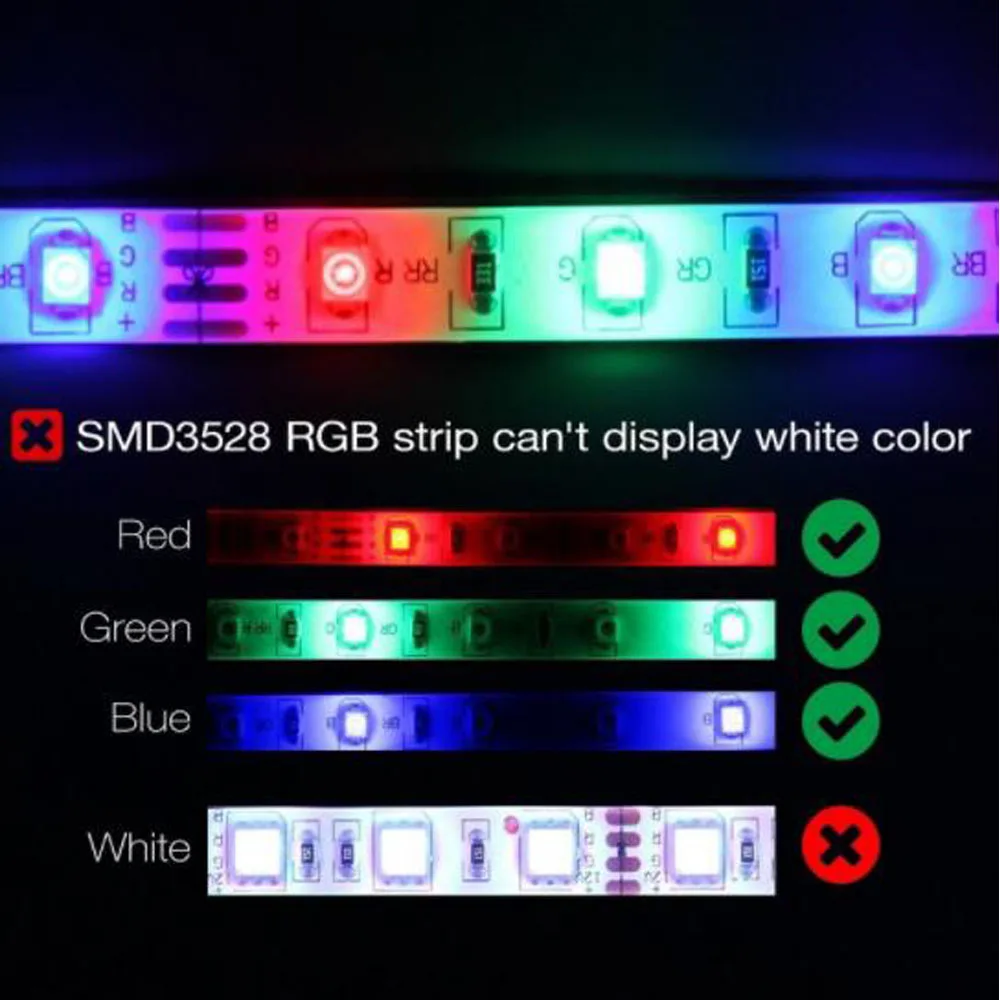 Details about   16Ft 5M 3528RGB waterproof SMD 300LED Light Strip Flexible Ribbon Tape s 136 