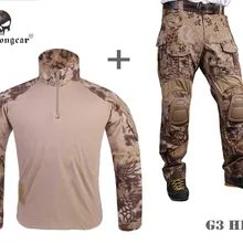 Военная страйкбол BDU боевая униформа EMERSON тактическая Gen3 рубашка и брюки наколенники HLD EM8594 EM7047