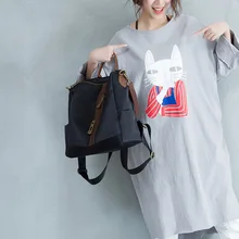 Нейлон дермы и рюкзак для мужчин и женщин натуральный кожаный рюкзак