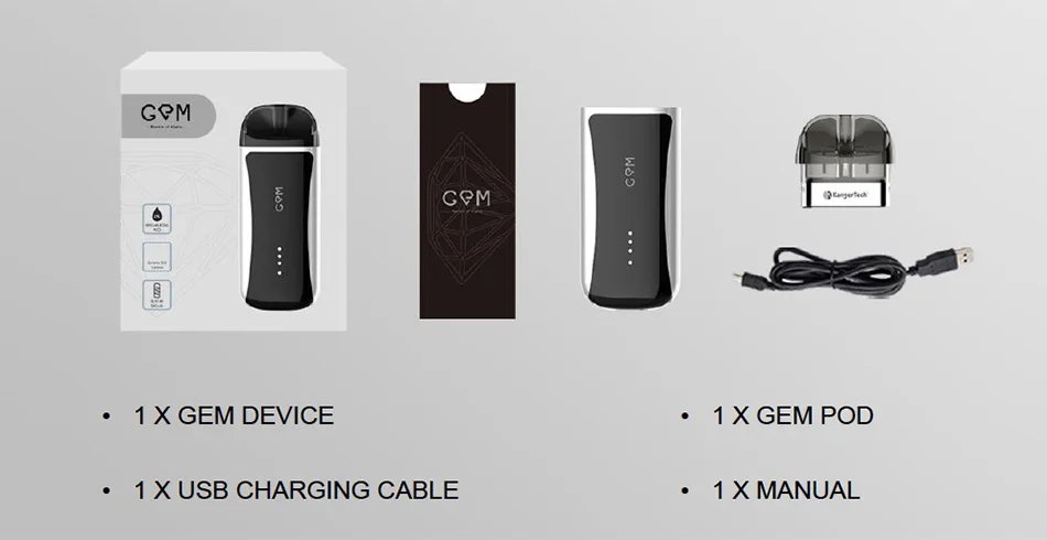 Kangertech GEM Pod Starter Kit 500mAh