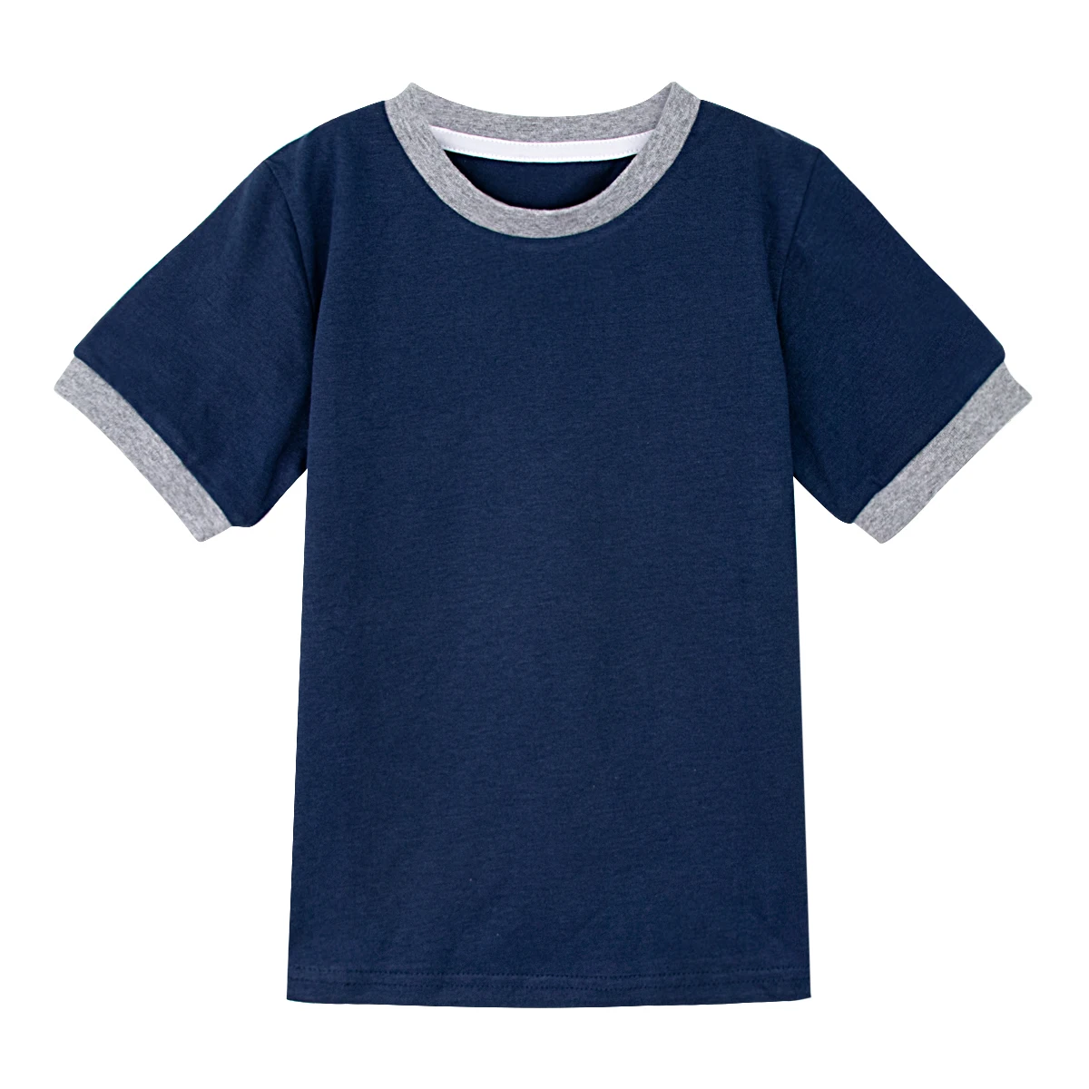 Простая футболка для маленьких мальчиков и девочек, цветная футболка с рисунком звонка, пустые майки для малышей, Однотонная футболка для малышей, детская хлопковая футболка