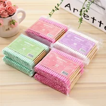 100 шт. ватный тампон для здоровья Косметика для макияжа ухо чистый ватный тампон палочки наконечник тампон/DHL 120 Упаковка