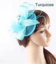Hot Lady Girl Lovely Hair Clip sinamay party Hat Fascinator fancy feather Pillbox Hat Fascinator Hair