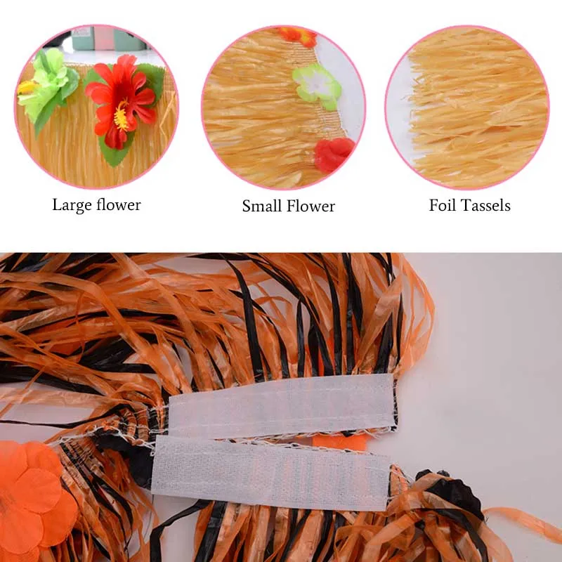  Hawaii Party Aloha Hawaiian Necklace Dress Table Skirt Leis Garland Flamingo Girls Birthday Party D