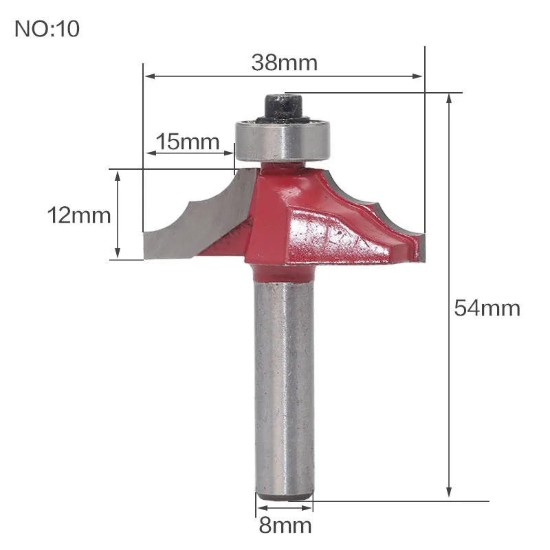 1/" Традиционная Ogee кромкоформовочная фреза Бит-8" хвостовик деревообрабатывающий нож линия
