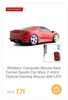 Wireless Mouse 3D Sport Car Shape Optical Computer Mause 2.4Ghz 1600DPI Mini Car Mice With USB Receiver For Laptop PC Desktop