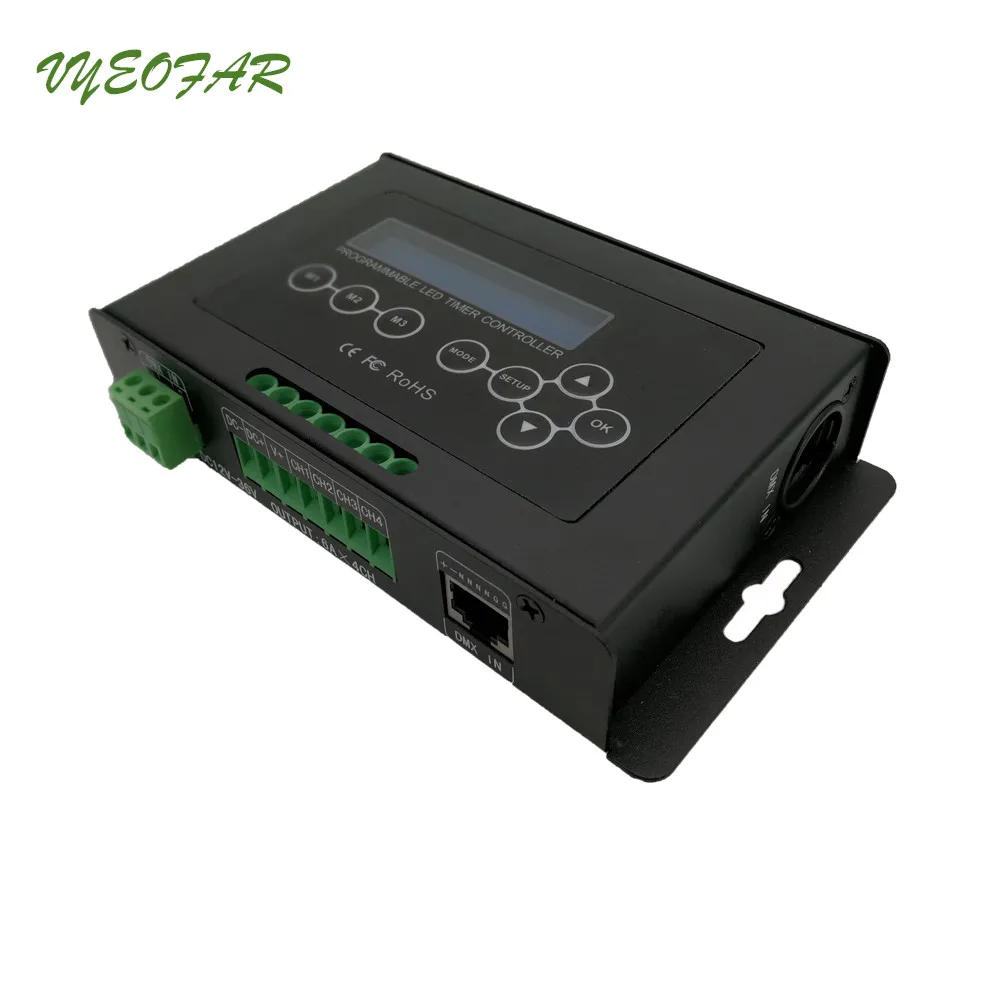 BC-300 Время программируемый светодиодный контроллер светодиодный RGB RGBW регулятор линейного светильника программируемый таймер DC 12-36 в контроллер света