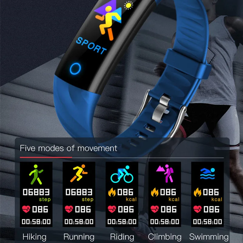 S5 умный браслет фитнес-трекер водонепроницаемый смарт-браслет пульсометр трекер активности крови кислород спорт смарт-браслет