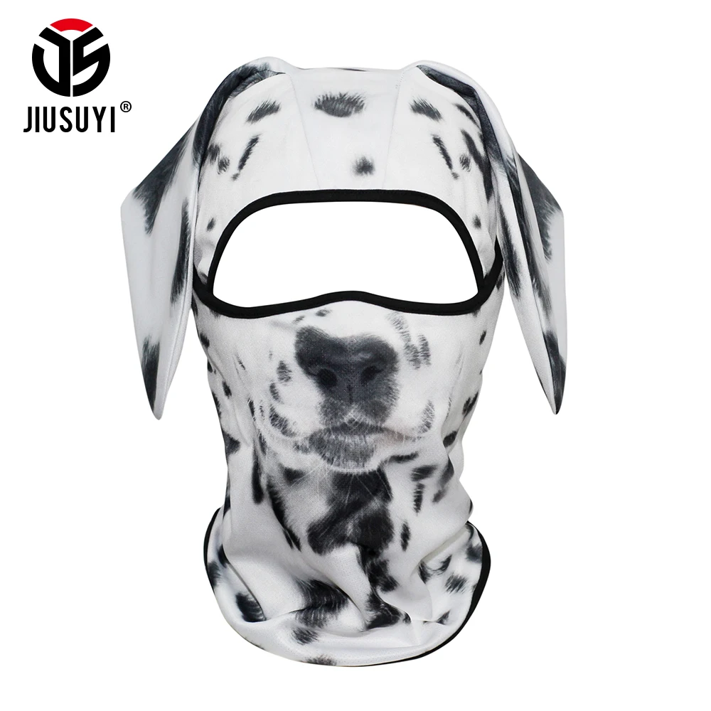 

3D Dog Cute Animal Ear Balaclava Full Face Mask Hats Snowboard Warm Face Shield Dogs Skullies Beanie Bicycle Mesh Cap Men Women