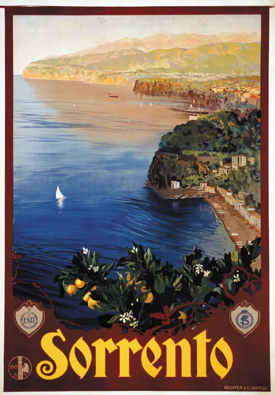 

Italy Tourism Travel Posters Sorrento Classic Wall Sticker Canvas Paintings Decorative Vintage Poster Home Bar Decor Gift