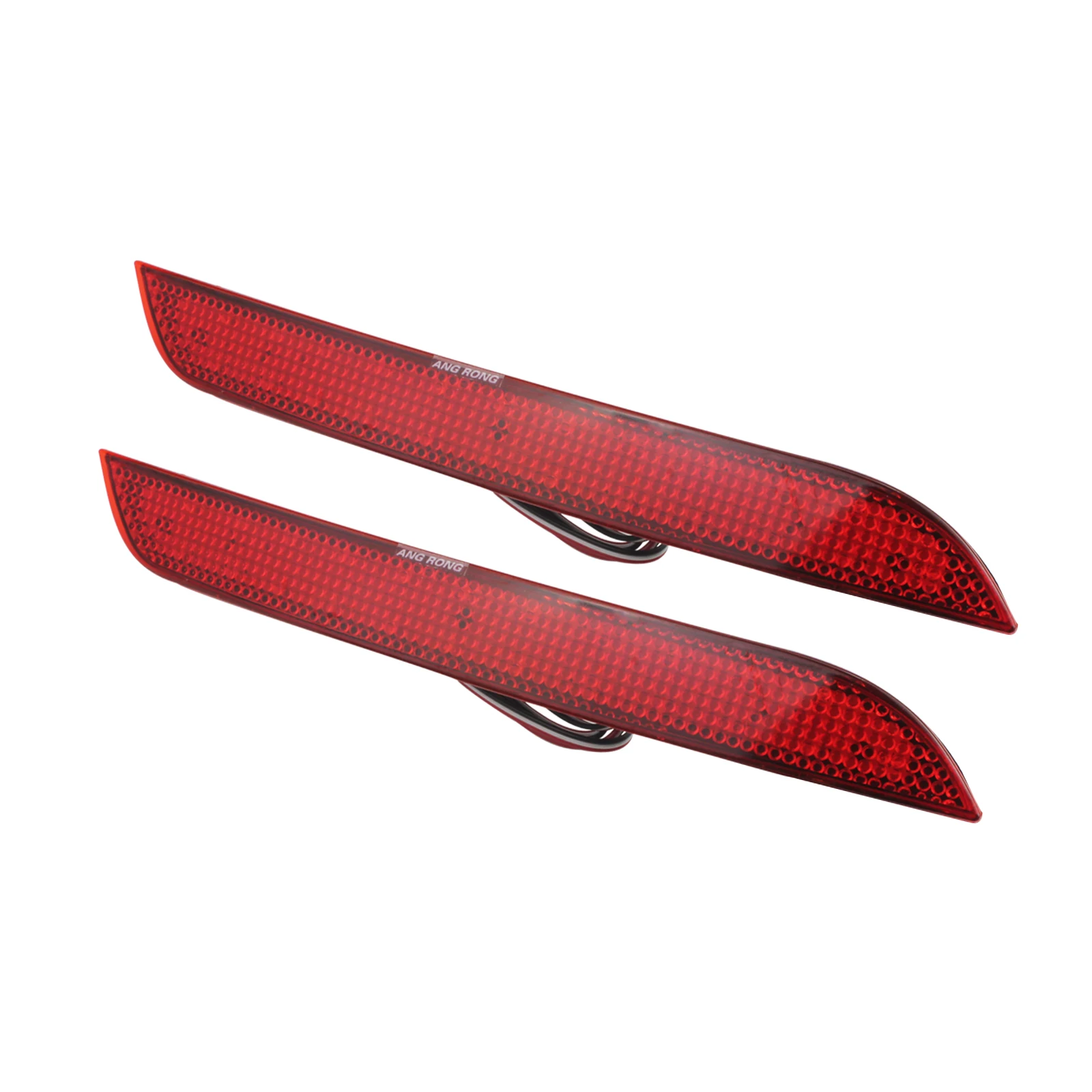 ANGRONG 2x Red LED Rear Bumper Reflector Brake Stop Reverse Light For BMW 5-Series F10 F11 F18