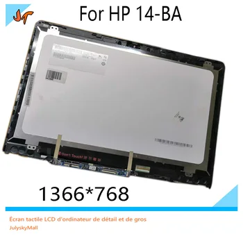 

LCD touch screen digitizer assembly + frame B140XTN02. E N140HCE-EBA LP140WF6 SP C2 for hp Pavilion X360 14-ba series replacemen