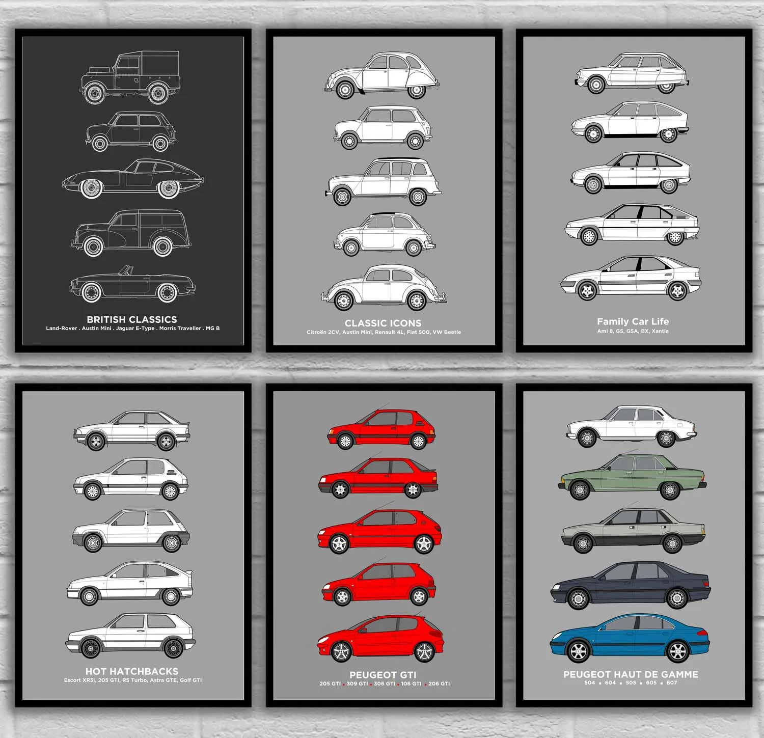 

Vintage Car Auto Automobile Car Blueprint Abstract Posters No Frame