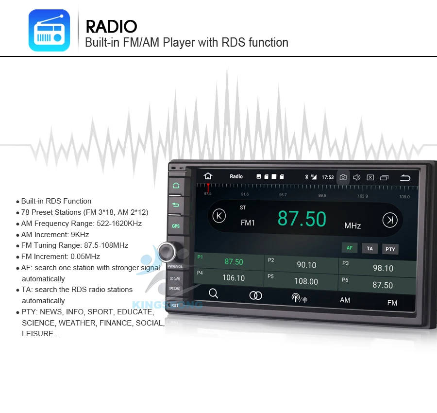 Excellent 2 Din 7"Universal DAB+ Sat Navi Android 8.0 Autoradio GPS MP3 WiFi OBD2 DVB-T2 DVR 3G USB Bluetooth DTV-IN 3G RDS Car Stereo 18