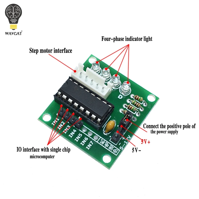 1 комплект умная электроника 28BYJ-48 5 в 4 фазы DC шестерни шаговый двигатель+ ULN2003 плата драйвера для arduino DIY Kit