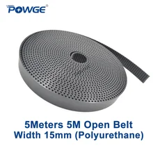 POWGE 5 метров Arc Tooth PU черный HTD м Открытый синхронный ремень 15 мм