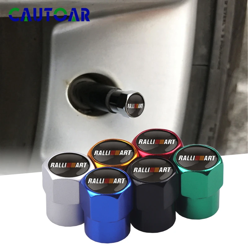 4pcs Car Auto Caps Case Wheel Air Tire Valve Fits For Mitsubishi Ralli Art