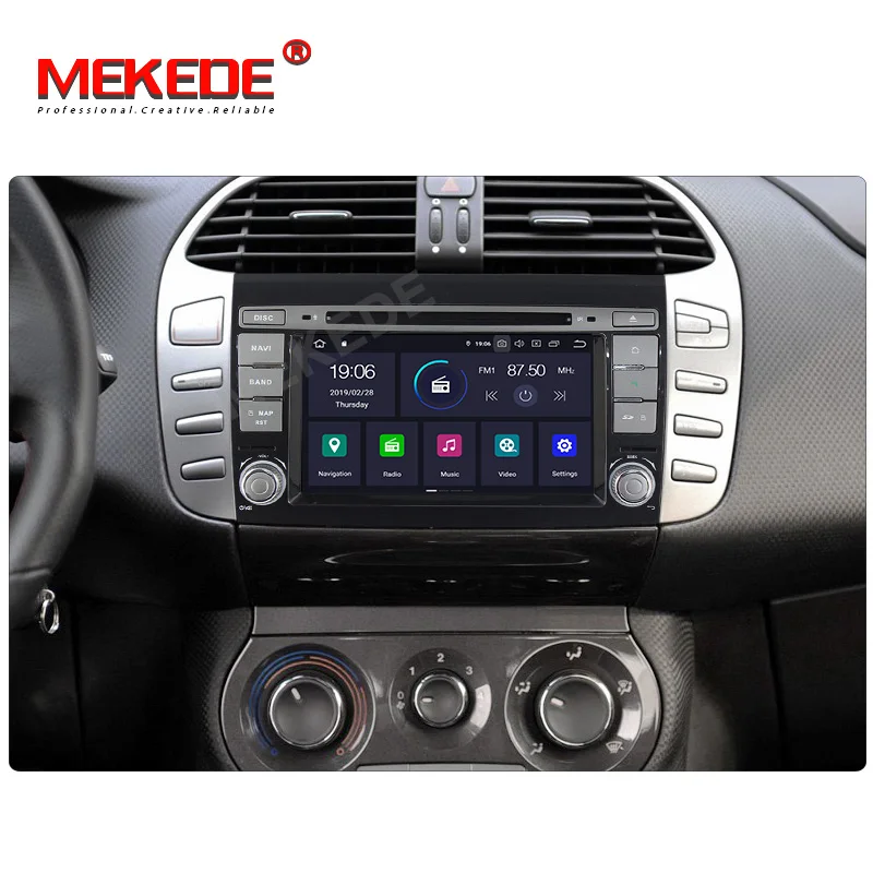 Top MEKEDE PX30 Car Multimedia Player Android 9.0 GPS 2 Din Stereo System For Fiat/Bravo 2007-2012  2GB RAM Radio am fm Wifi USB 5