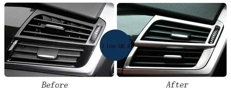 Автомобильный Стайлинг, интерьерная приборная панель, боковое вентиляционное отверстие, крышка, накладка, наклейки для BMW X5 F15 E70 X6 F16 E71, аксессуары для салона автомобиля
