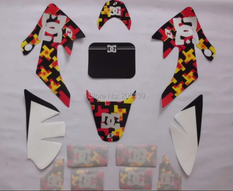 

RACING MOTORCYCLE 3M sticker graphics kit decals for HONDA MOTO DIRT PIT BIKE PARTS XR CRF50 50 -CR004