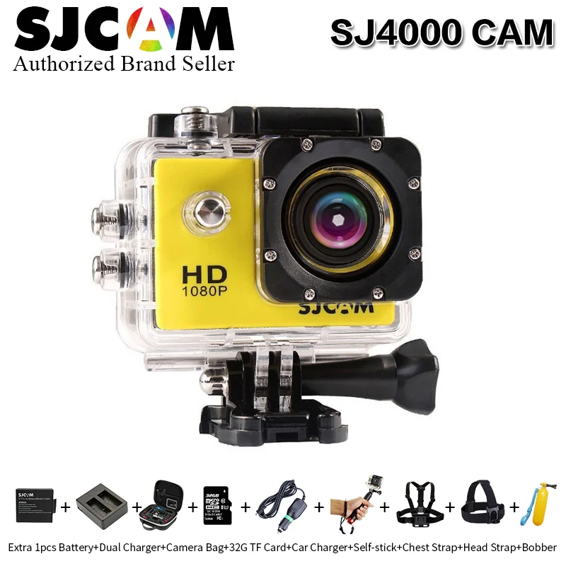 

Original SJCAM SJ4000 Action Camera Diving 30M Waterproof Camera 1080P Full HD 170 Degree Sports Camera with more accessories
