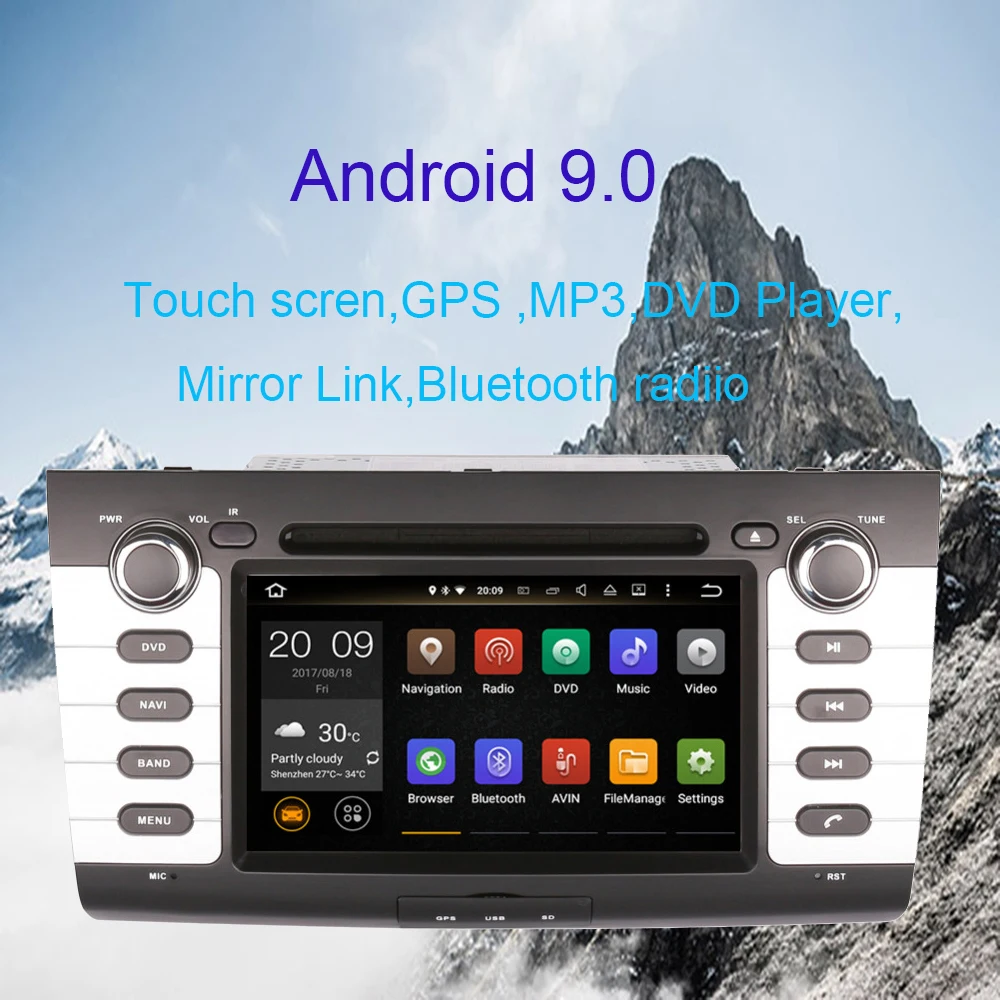 Discount 7" HD IPS 2 Din Android 9.0 Car Radio DVD Player GPS SWC for Suzuki Swift 2004-2010 with GPS Navigation DVD BT Multimedia Player 0