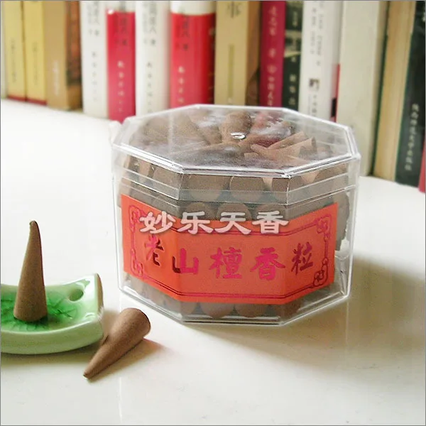 

Pure sandalwood incense cone, natural environment-friendly raw materials, rich flavor,Contains about 80 cones