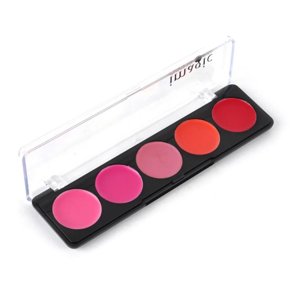 

IMAGIC-LP204 5 Color Lipstick Palette Lipgloss Long Lasting Lipstick Makeup Shimmering Cosmetics Beauty Makeup