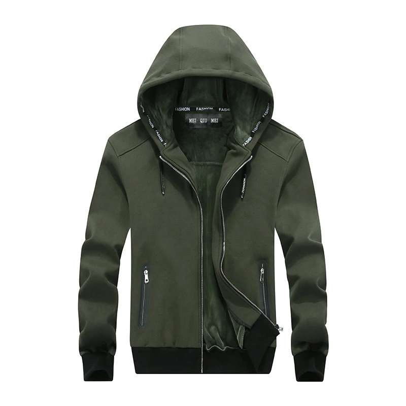 

2017 new arrival autumn winter sweatshirt male with a hood cardigan casual men's clothing plus size XL2XL3XL4XL5XL6XL7XL8XL 9588