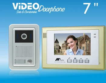 

ZHUDELE Security product 7"video door phone metal die-casting ,waterproof explosion-proof 700TVL IR camera,1 camera+1 monitor