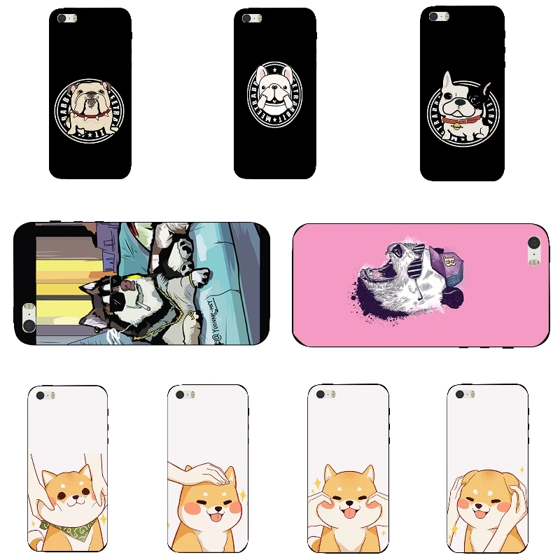Сделай Сам для Apple iPhone 5S/SE чехол телефона черный мягкий TPU 4 0 дюйма 5C ремешок