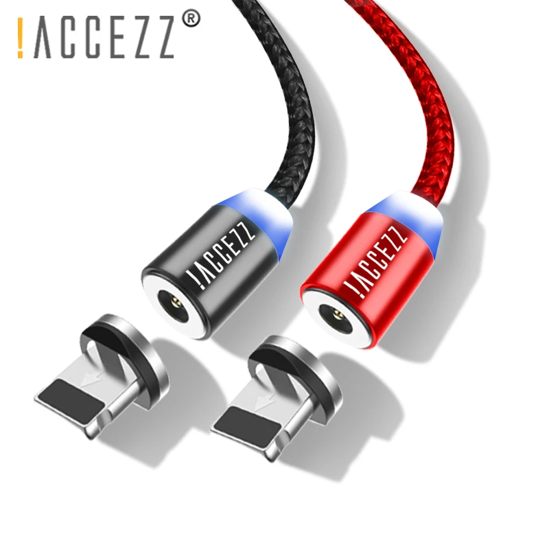 

!ACCEZZ 3 in 1 Magnetic Lighting Charger Cable For iPhone XS XR 8 Plus Charging Cord Micro USB Type-C For Samsung S9 Line 1/2M