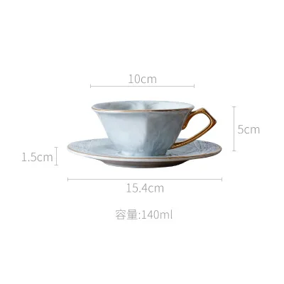 Керамическая кофейная чашка в форме сердца с мраморным узором, блюдце, подарок для влюбленных пар, кружка для утреннего дня, молока, кофе, чая, завтрака, фарфоровая чашка - Цвет: GRAY