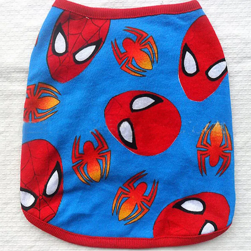 

JU Fashion Dog Cotton Spiderman Clothes Shirt Sweater Yorkshire Terrier Coat French Bulldog Vest Jacket Sweater