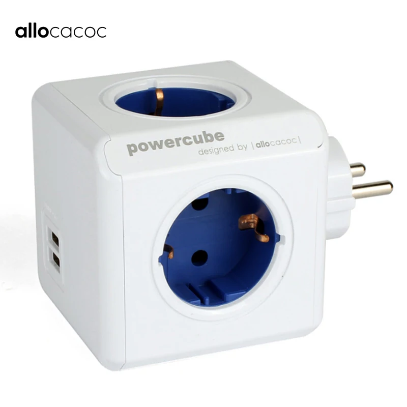 Allocacoc EU вилка power cube электрическая USB розетка EU вилка power Strip Мульти адаптер гнезда расширения адаптер для путешествий умный дом использование