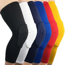 Соты защита коленей Brace Спортивная безопасность Баскетбол Футбол для мужчин сжатия дышащий колено поддержка защиты Велоспорт