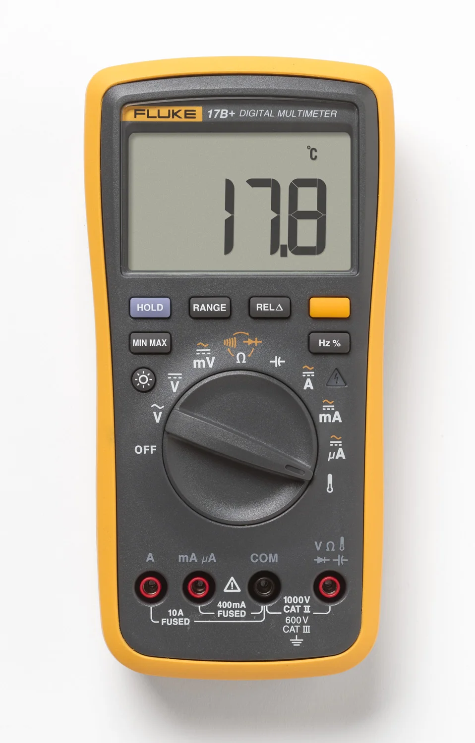 

Fluke 17B+ Auto Range Digital Probe Multimeter Meter Temperature & Frequency