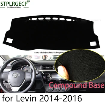 

STPLRGECP double layer Black Dash Mat For toyota levin 2014-2016 Dashmat Black Carpet Car Dashboard Automotive interior Mats
