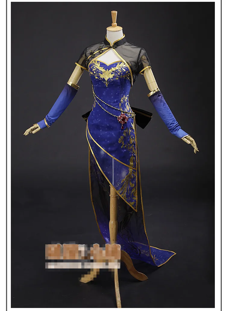 

vocaloid Hatsune Miku Megurine Luka Chinese Luo Tianyi canary bird ver cosplay costume S-L blue dress