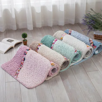 

Soft and Cozy Shag Absorption Non-Slip Doormat Rose Striped Rug for Bedroom Living Room Hallway Bath Rug
