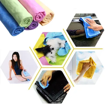 

Natural Elastic Shammy Chamois Leather Car Cleaning Towels Irregular Free Shape Drying Washing Care Polishing Cloth 66 x 43cm