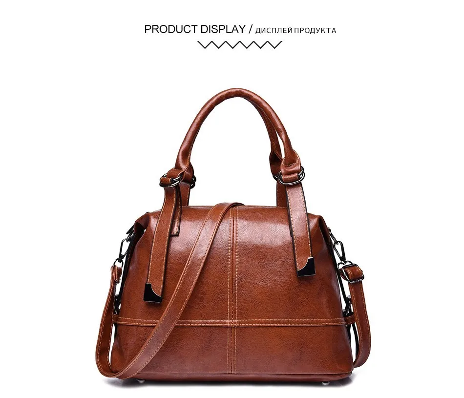 TTOU Women Pu leather Hadnbag Fashion Solid Shoulder Bag Casual Top Handle Bag Female Daily Messenger Bag